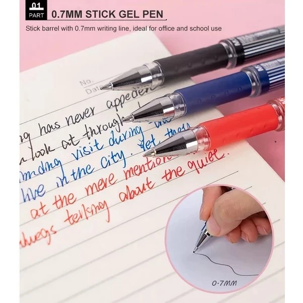 Pulpen / Ballpen Gel Pen M&G Stick Expert Barrel With Stripe 0.7mm AGP13671
